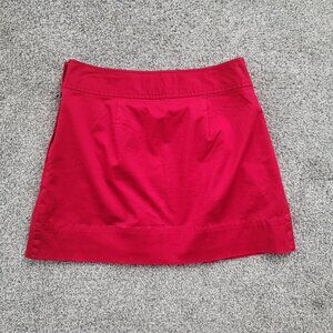 Vineyard Vines Short Red Pleated Lined Skirt - Pockets - Sz 8
